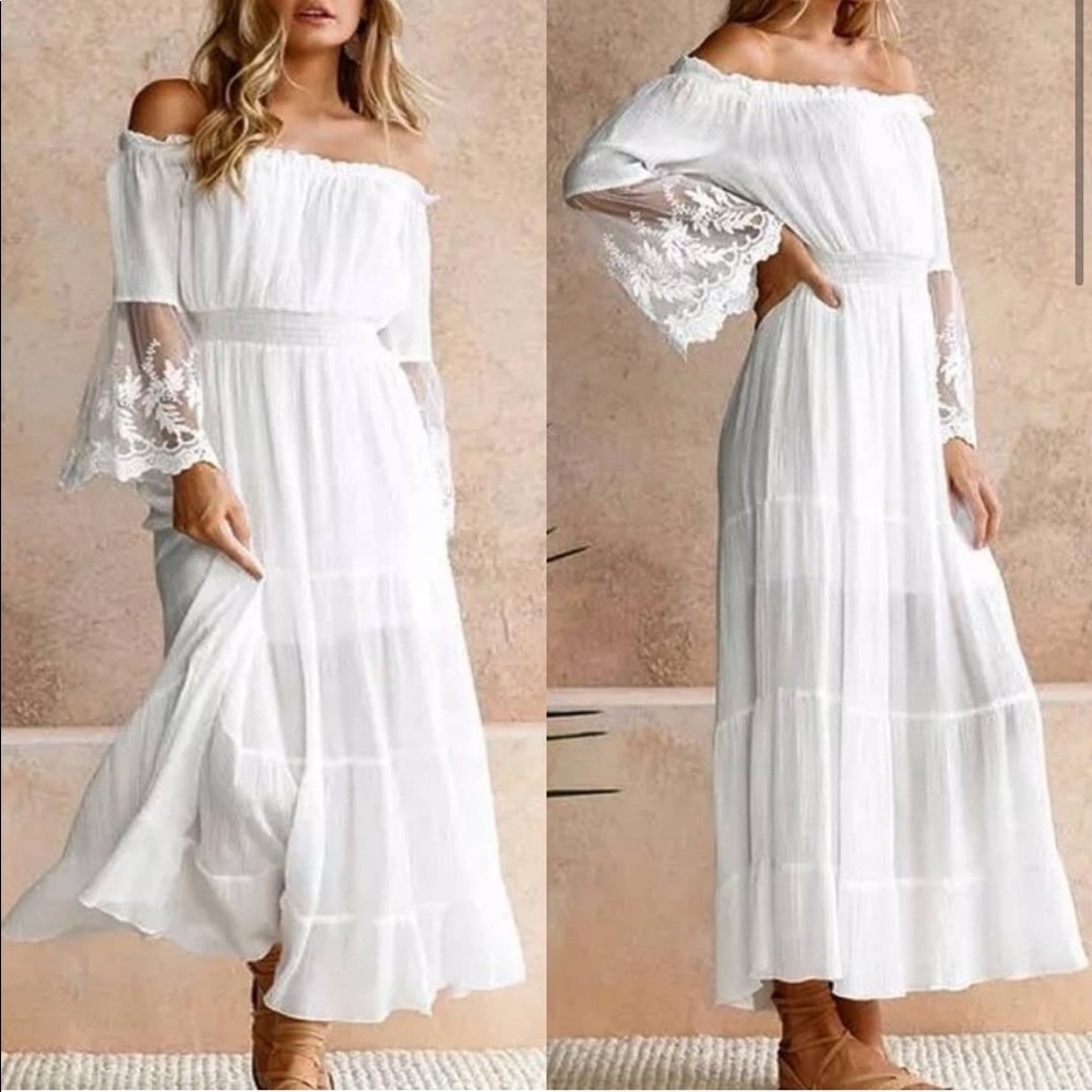 Off shoulder maxi dress